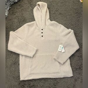 NWT men’s large Sherpa hoodie